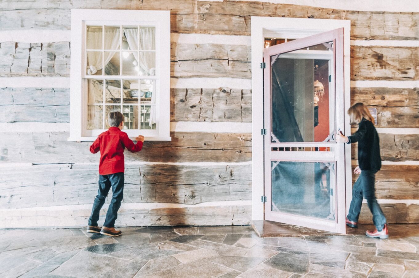 People exploring the Museum of Dufferin.